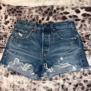 Levi's 501 Blue Denim Shorts